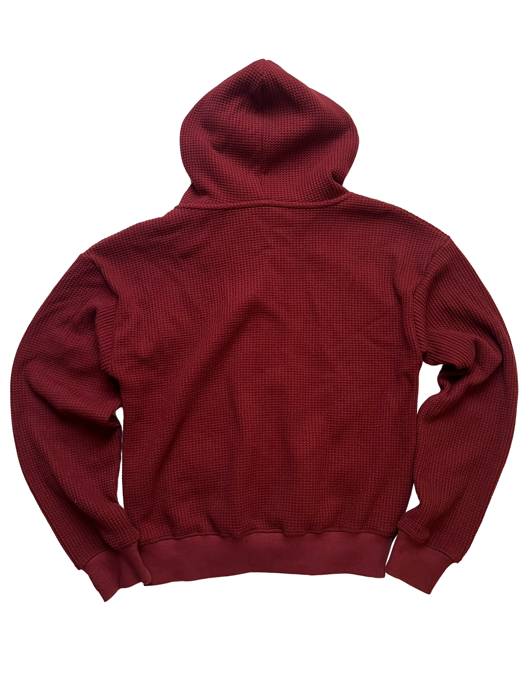 WAFFLE KNIT ZIP UP (BORDEAUX)